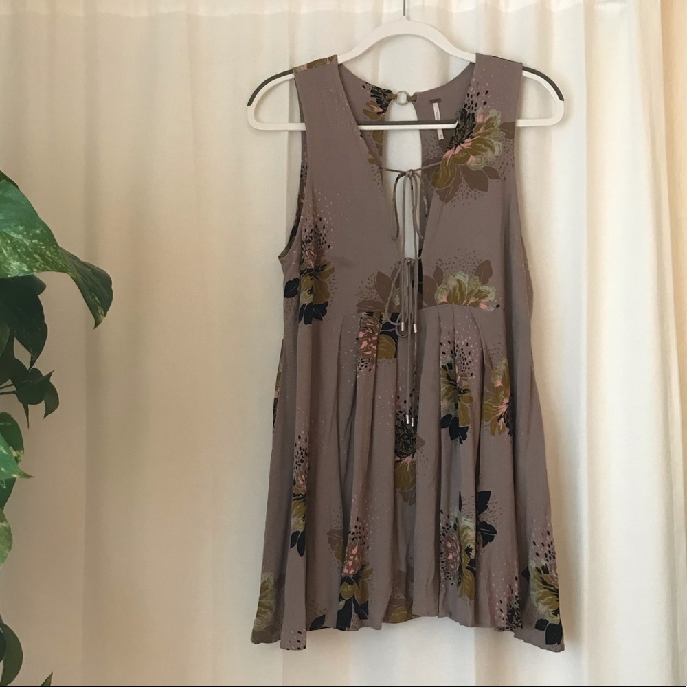 Free People tie-front tunic dress